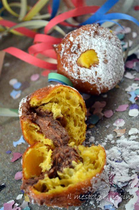 frittelle di Carnevale ripiene crema cioccolato