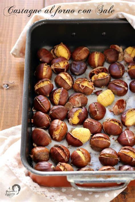 Castagne al forno su letto di sale