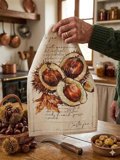 Castagne calde avvolte nello strofinaccio