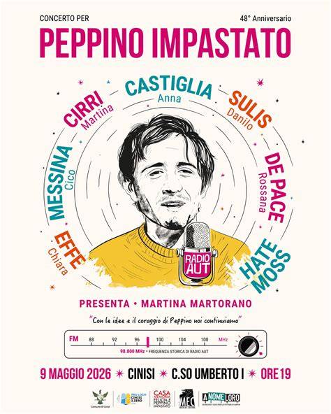 Manifesti per Peppino Impastato a Cinisi