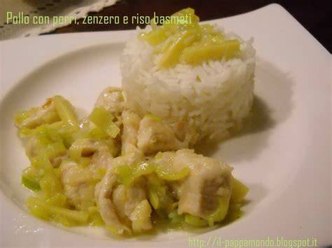 Wok con pollo zenzero e porri