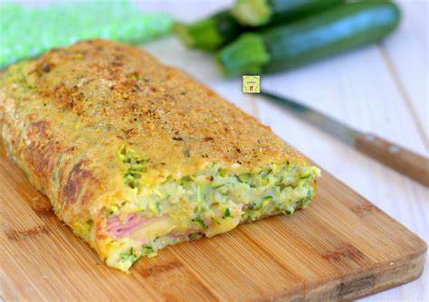 Polpettone di zucchine e provola affettato