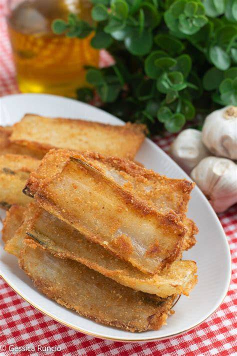 Coste di bietola impanate e fritte