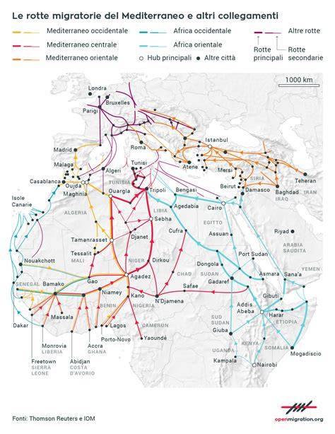 Rotte migratorie Mediterraneo e Balcani