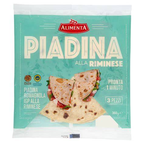 confronto peso piadina e pizza