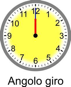 Angolo giro rappresentato da orologio
