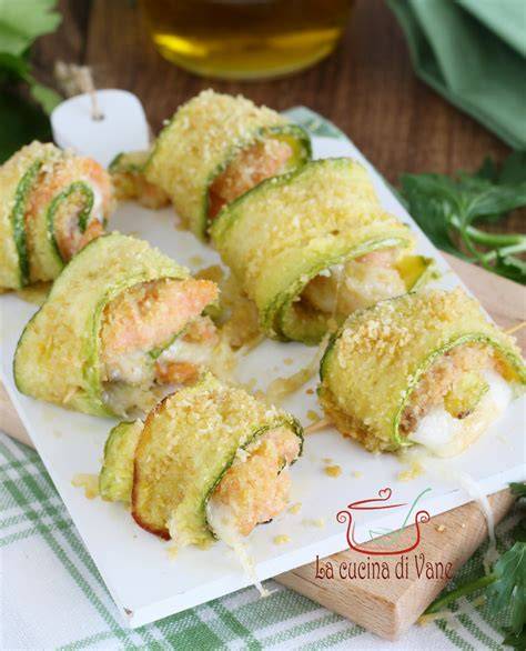 Involtini di zucchine e salmone vegano