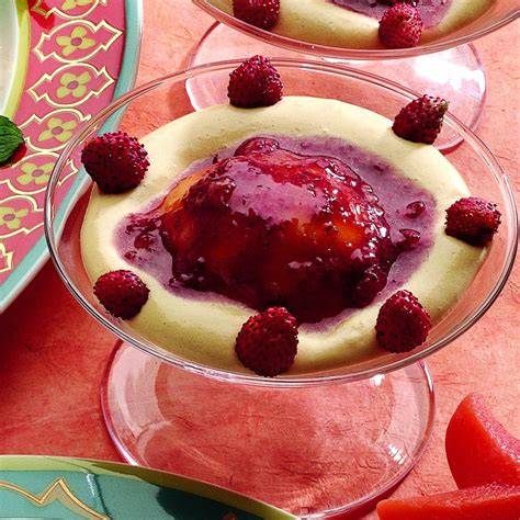 Pesche sciroppate con zabaione