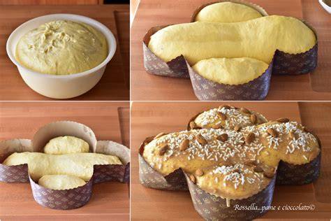 Impasto della colomba in lievitazione