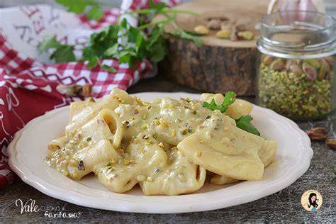 paccheri con crema di pistacchi e robiola