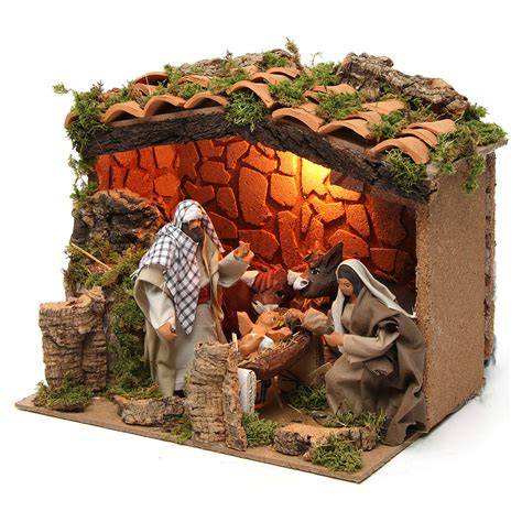 Capanna del presepe con spaghetti