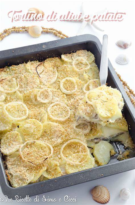 strati di alici e patate tortino