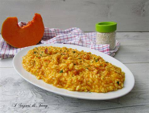 Risotto autunnale con zucca e fagioli