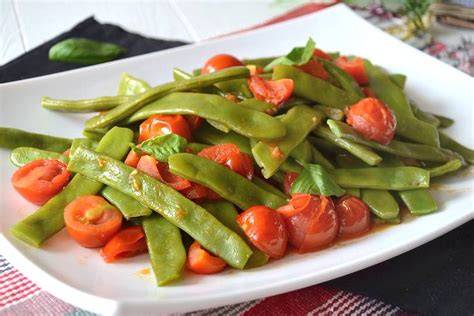 taccole fresche baccelli verdi piatti