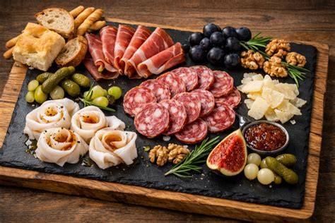 Tagliere di salumi e pane contadino