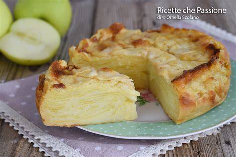 Fetta di torta invisibile mele yogurt
