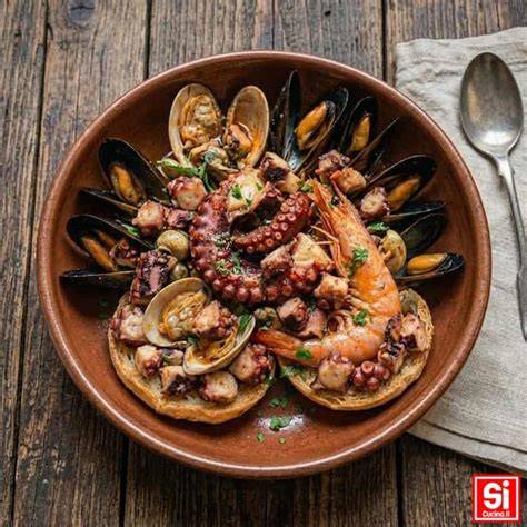 Zuppa napoletana di cozze polpo gamberi