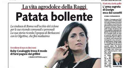 Virginia Raggi e titolo Patata bollente