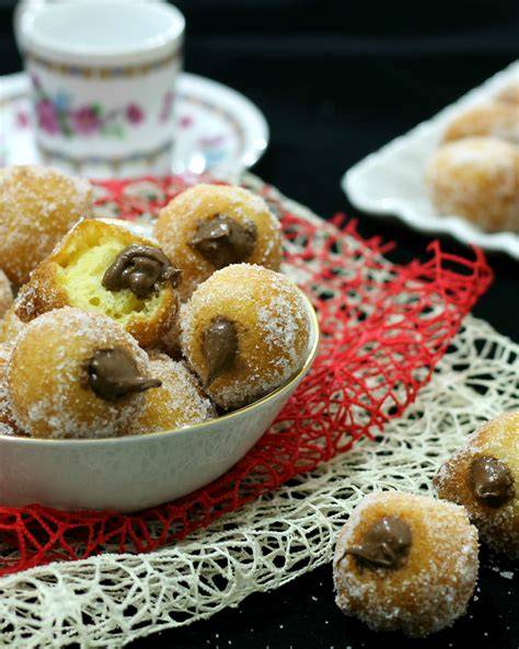 Castagnole mascarpone Nutella zucchero
