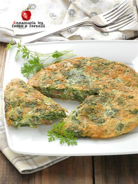 frittata di bietole e funghi a quadrotti