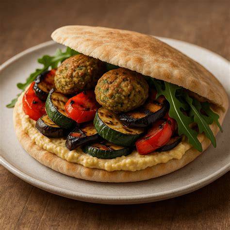 Ingredienti del kebab con pita verdure hummus