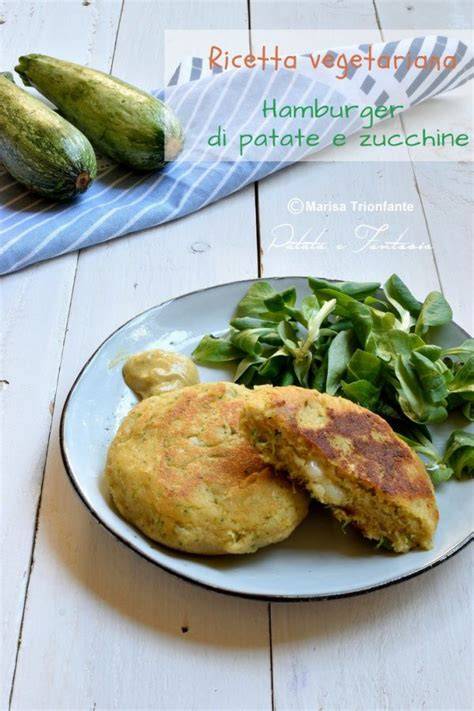 Hamburger di patate e zucchine dorati