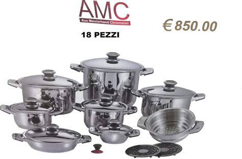 pentole AMC acciaio inox marcatura materiale
