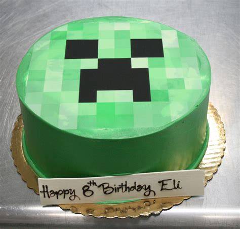 volto Creeper torta Minecraft namelaka verde