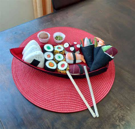 cappello sushi gamberetto in feltro