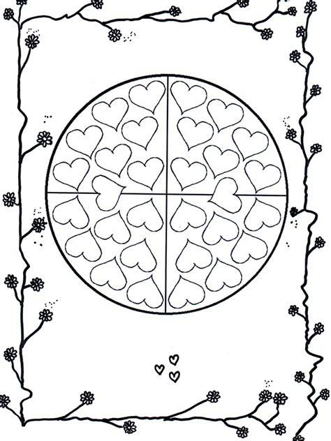 Mandala di San Valentino colori pastello