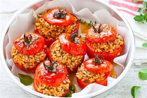 Pomodori ripieni di riso integrale