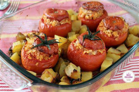 Patate affettate per pomodori ripieni