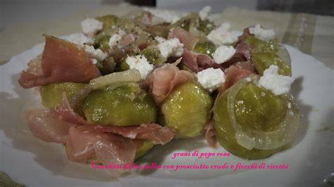 Cavoletti caramellizzati con prosciutto croccante