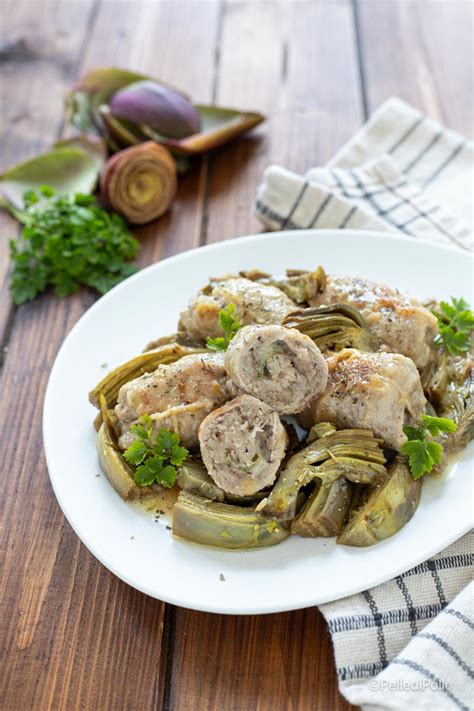 Involtini di vitello con carciofi