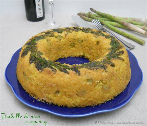 Riso al forno con asparagi e verza