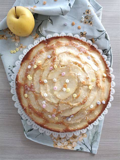 torta di mele con glassa lucida