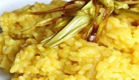 Risotto allo zafferano con porro