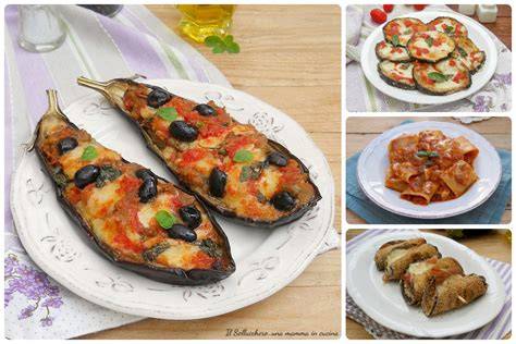 Tagli di melanzana per ricette italiane