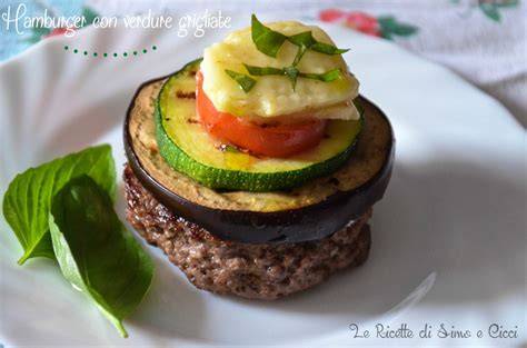 Hamburger verdure grigliate scamorza