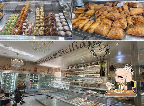 Interno moderno di pasticceria siciliana